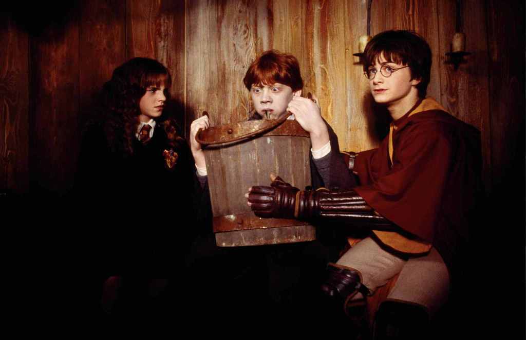 Hermione, Ron y Harry en 'La cámara secreta'