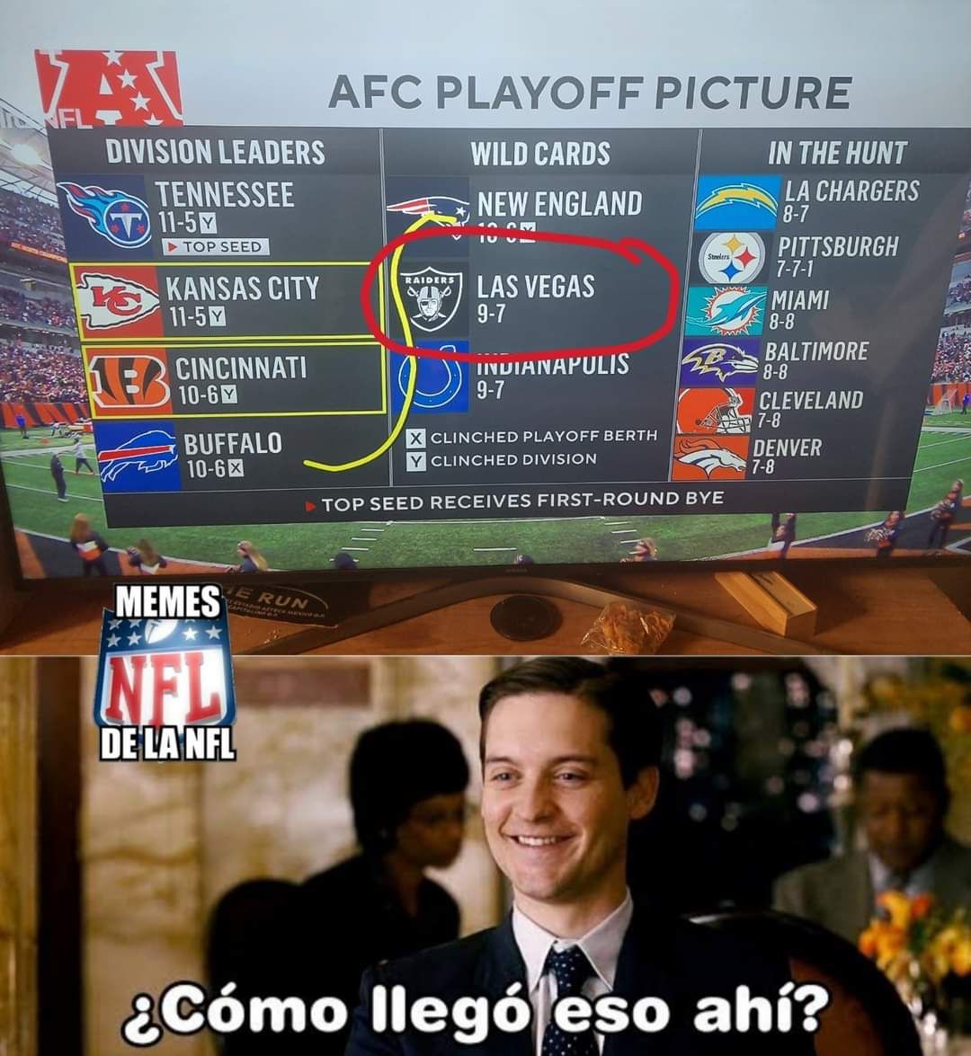 Meme de la semana 17 de la NFL