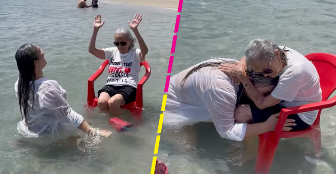 Qué bonito: Mujer cumple el sueño de su abuelita y la lleva a conocer el mar
