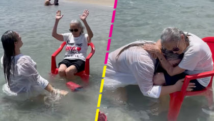 Qué bonito: Mujer cumple el sueño de su abuelita y la lleva a conocer el mar