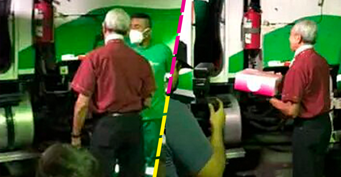 Recolectores de basura sorprenden a abuelito que les dio regalos de Navidad