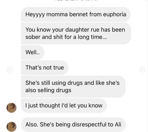 WTF?! Personas acusan a Rue de 'Euphoria' con la actriz que hace de su mamá en la serie