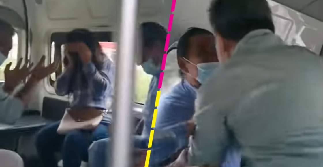 La verdad del video de la mujer que subió a una combi con su amante y la cachó el esposo