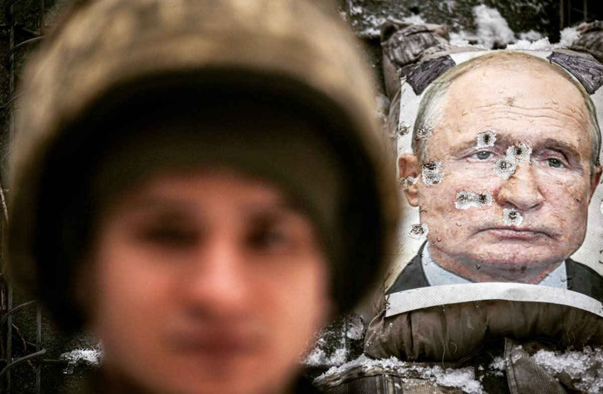 Mural de Vladimir Putin retratado por el fotoperiodista Vadim Gird