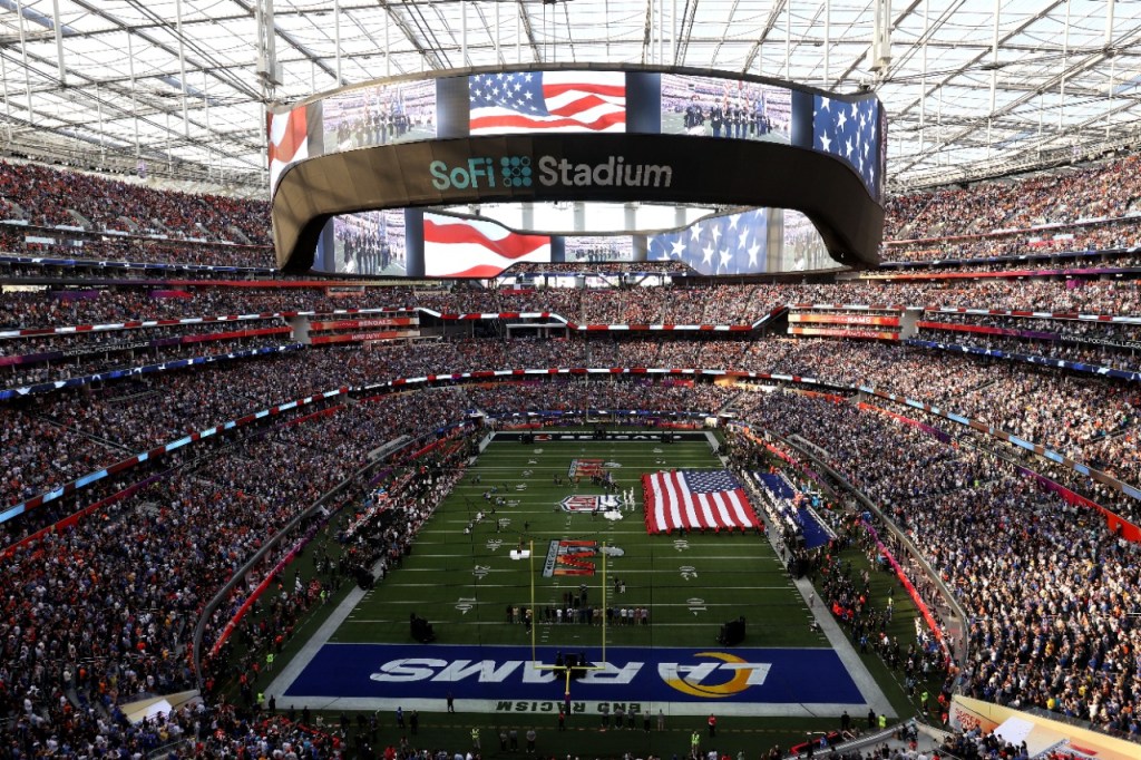 SoFi Stadium para el Super Bowl LVI entre Rams y Bengals