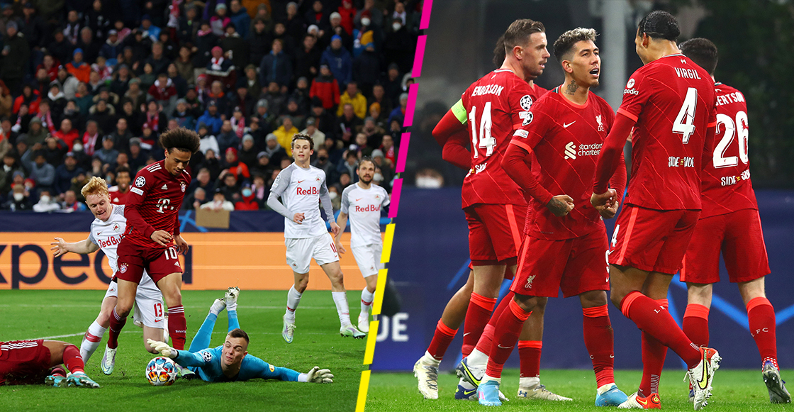 Los goles del empate en el Salzburg vs Bayern Munich y el triunfo de Liverpool en la Champions
