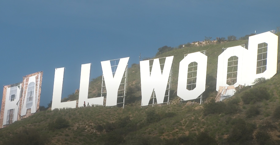 El letrero de 'Hollywood' en LA recibirá una manita de gato para celebrar el título de Rams