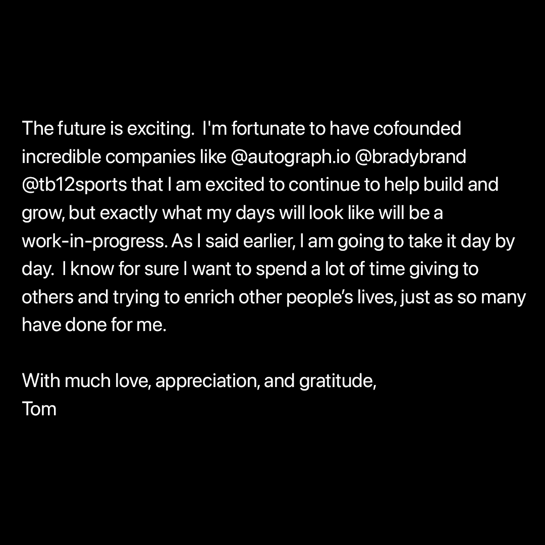 Mensaje de retiro de Tom Brady