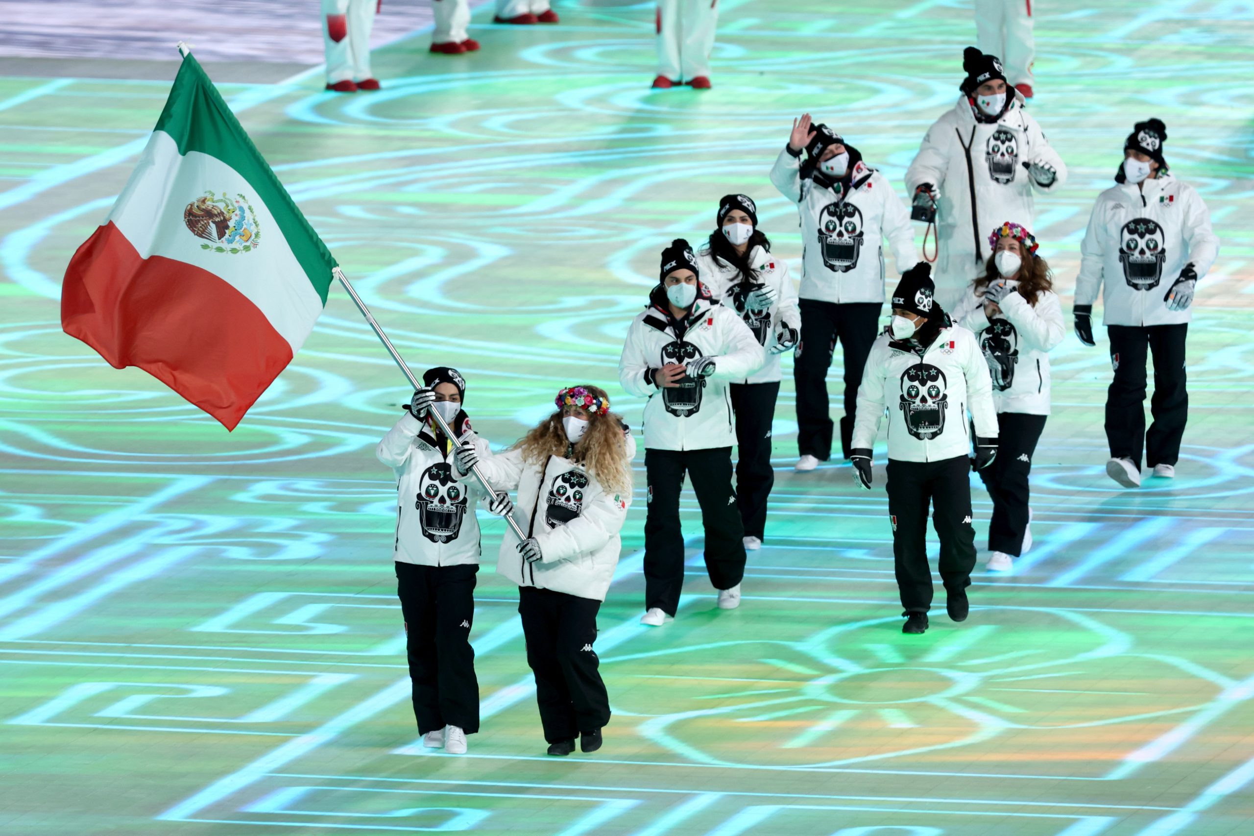 Delegación mexicana en la inauguración de los Juegos Olímpicos de Beijing 2022
