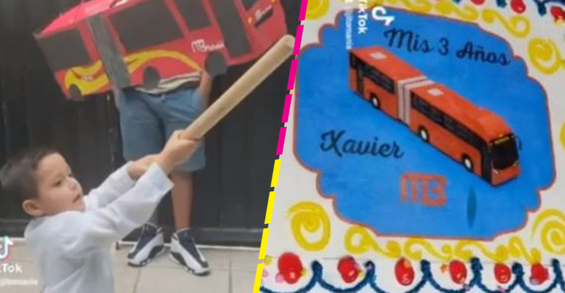¡Súbanle! Niño celebra su cumpleaños con fiesta temática de Metrobús y se hace viral