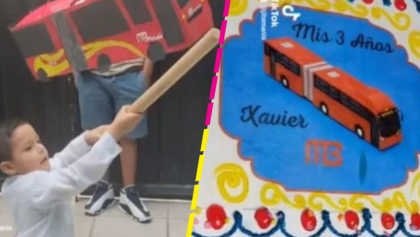 ¡Súbanle! Niño celebra su cumpleaños con fiesta temática de Metrobús y se hace viral