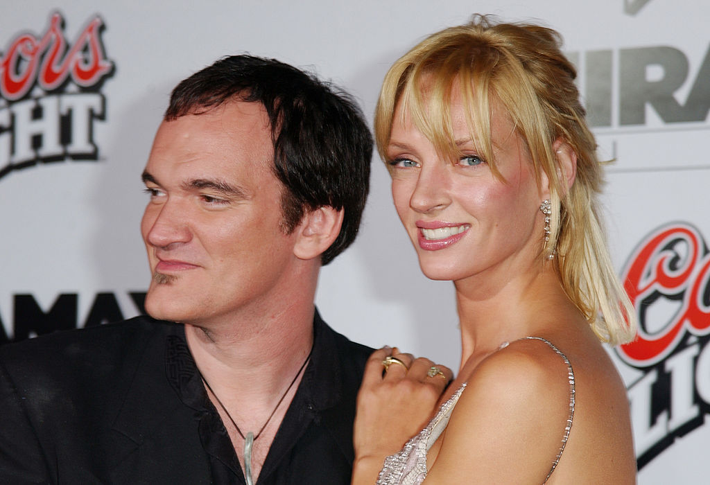 Quentin Tarantino y Uma Thurman en la premiere de 'Kill Bill Vol.1'