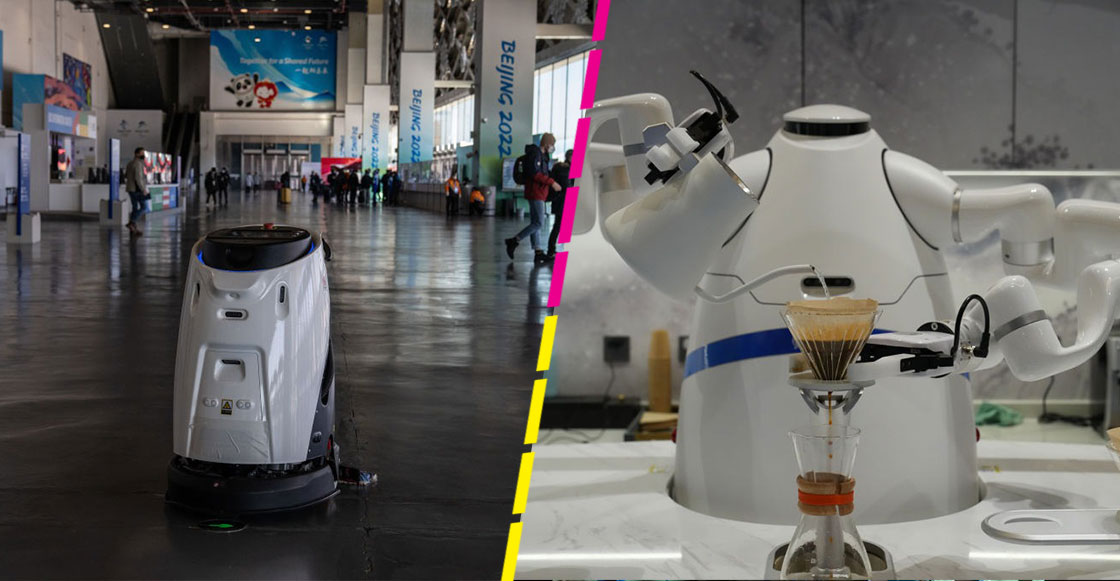 Para el café y la limpieza: Así trabajan los robots en los Juegos Olímpicos de Beijing 2022