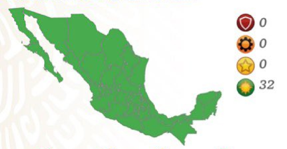 Todo México vuelve a semáforo verde de COVID-19