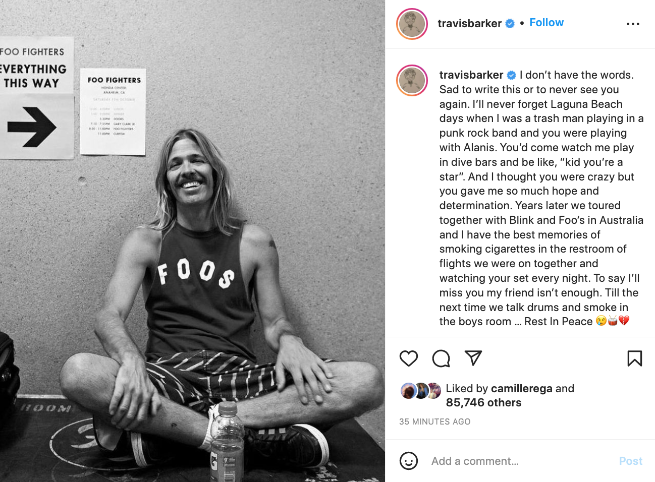 Así reaccionó el mundo de la música a la inesperada muerte de Taylor Hawkins, el baterista de Foo Fighters