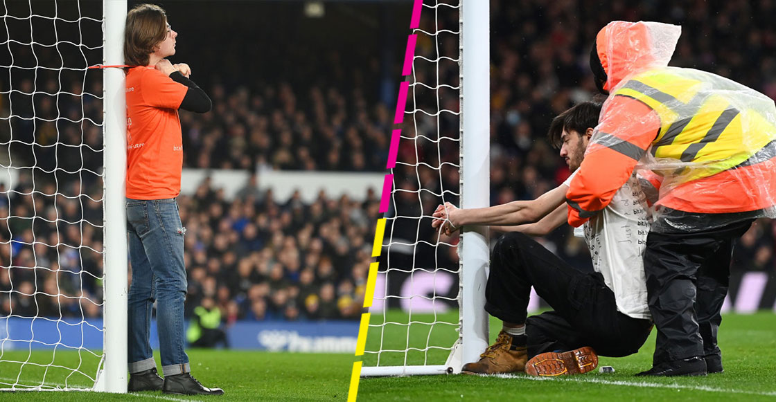 ¿Qué hay detrás de las protestas de las personas que se atan a los postes en la Premier League?