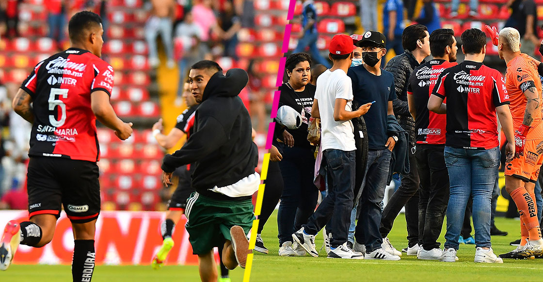 Suspenden el partido entre Querétaro y Atlas por disturbios en tribunas y en la cancha