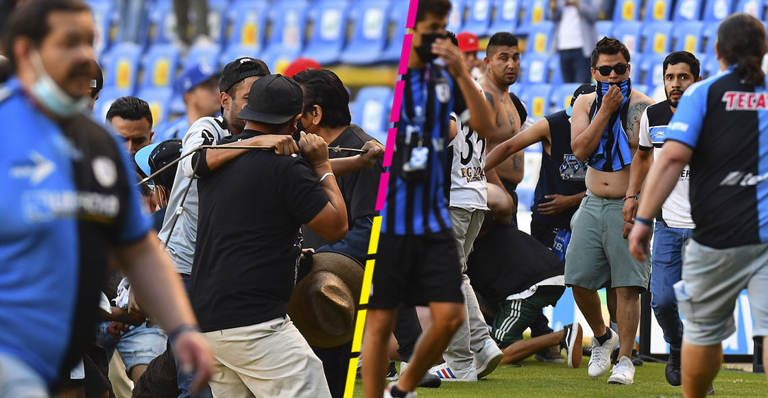 Elementos de seguridad brillaron por su ausencia durante actos de violencia en el Querétaro vs Atlas