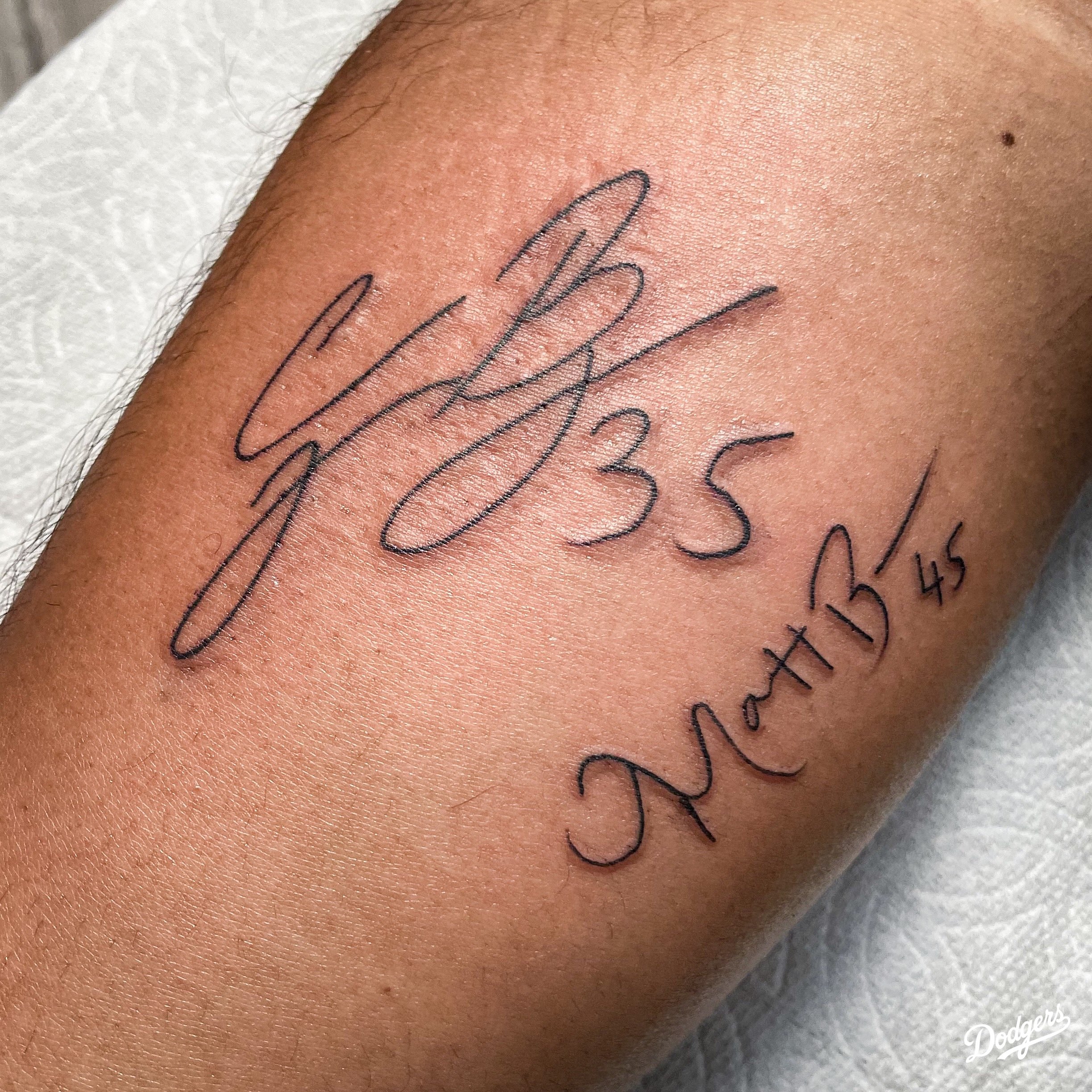 Tatuaje de un fan de los Dodgers