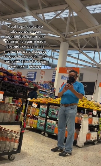 Mujer graba reto en TikTok y capta a un hombre tomándole fotos