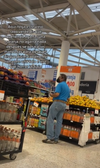 Mujer graba reto en TikTok y capta a un hombre tomándole fotos