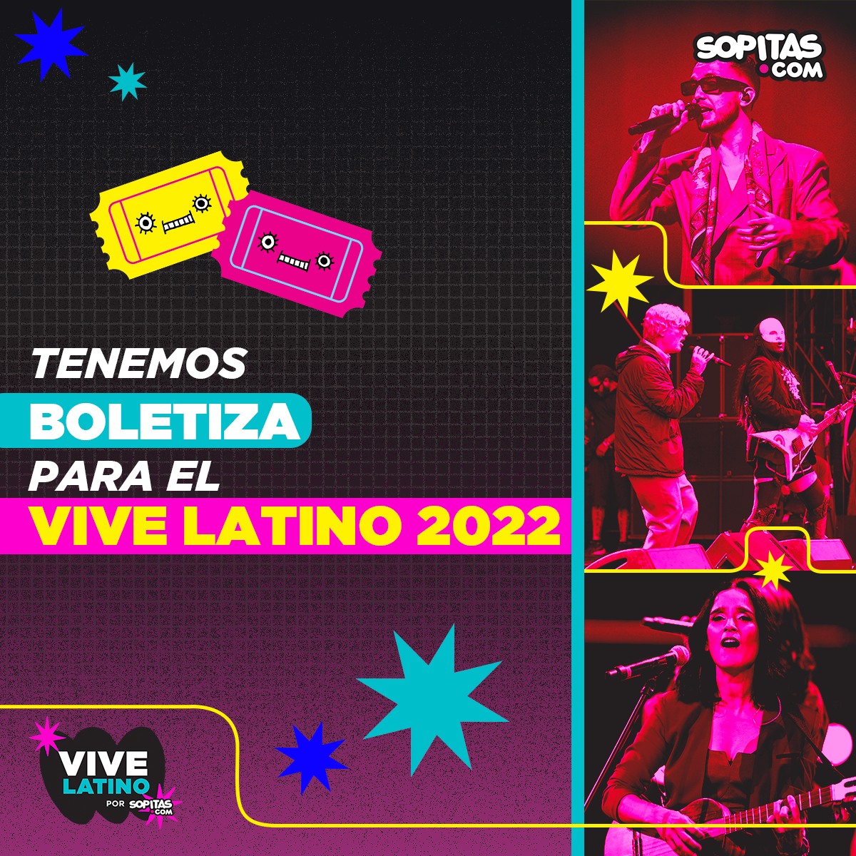 Arte de la boletiza del Vive Latino 