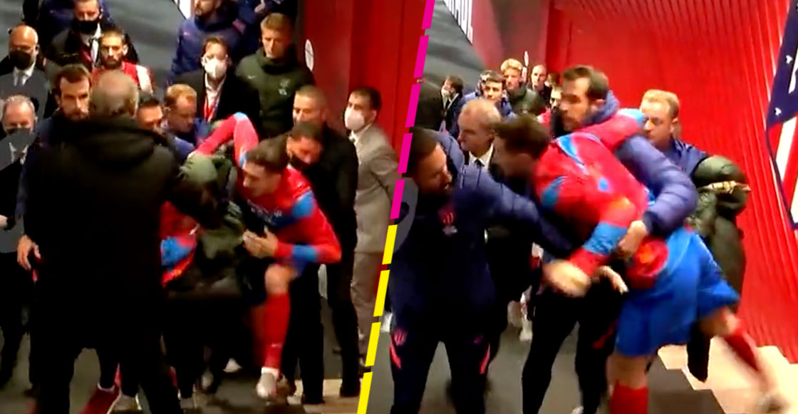 ¡Hasta entró la policía! Jugadores del Atlético de Madrid y Manchester City pelearon en los vestidores