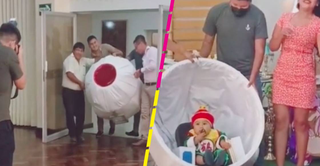 Bebé hace entrada a su fiesta con temática de 'Dragon Ball' y se hace viral