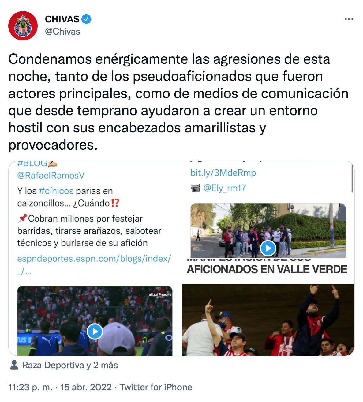 Destrozos y agresiones: Así recibió la afición a Chivas en su hotel de CDMX