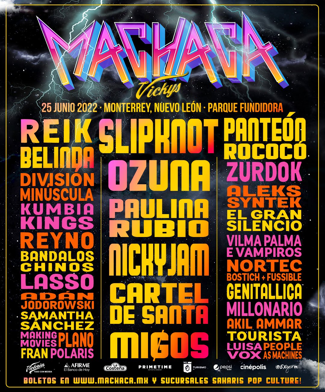 ¡Slipknot, Migos, Panteón Rococó y Zurdok en el festival Machaca 2022!