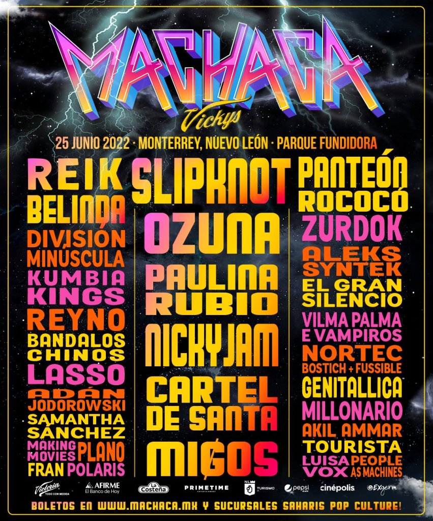 ¡Slipknot, Migos, Panteón Rococó y Zurdok en el festival Machaca 2022!