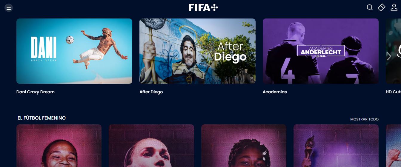 Plataforma de FIFA+