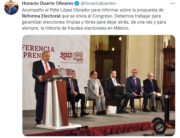 horacio duarte reforma electoral