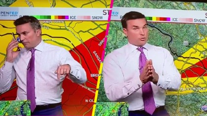 Meteorólogo llama a sus hijos en plena transmisión para advertirles de un tornado