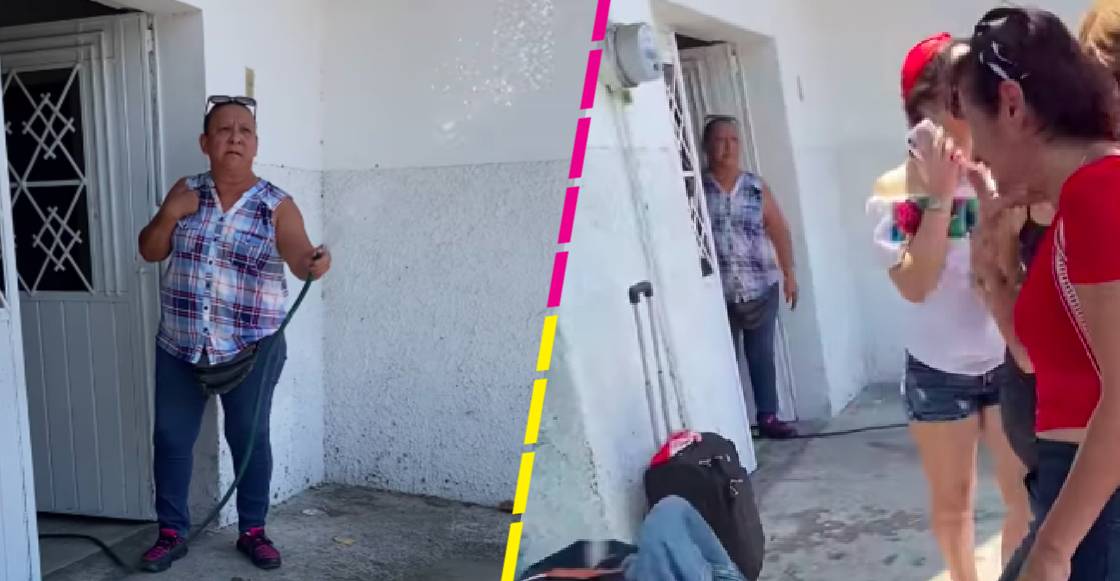 Mujer moja a turistas que estaban afuera de su casa y se hace viral