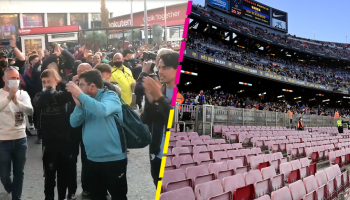 "Barça sí, Laporta no": Las protestas en el Camp Nou durante el Barcelona vs Cádiz