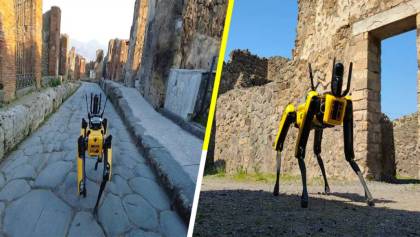 ¡Estrenando chamba! Spot, el perro-robot ahora vigila las ruinas de Pompeya, Italia