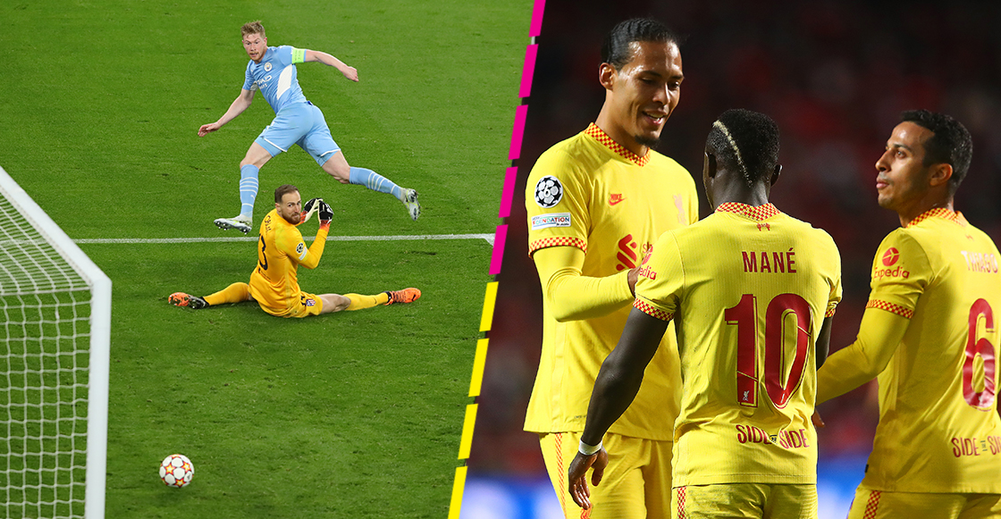 La definición de Kevin de Bruyne y los goles del Liverpool en cuartos de Champions League