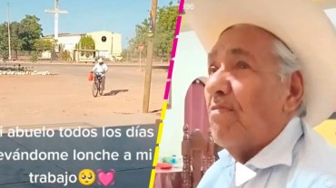 Abuelito le lleva comida a su nieta diario al trabajo y se hace viral