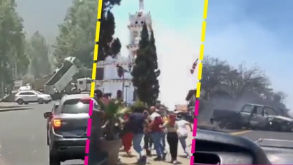 Los videos que muestran la balacera y bloqueos en Mazamitla, Jalisco