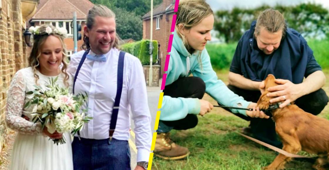 Susto nivel: Pareja interrumpió su boda para buscar a su perrito