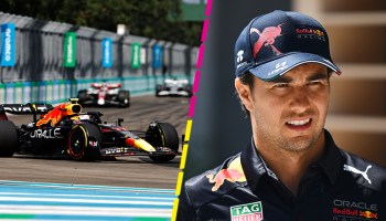 La batalla perdida de Checo Pérez con Carlos Sainz en el Gran Premio de Miami