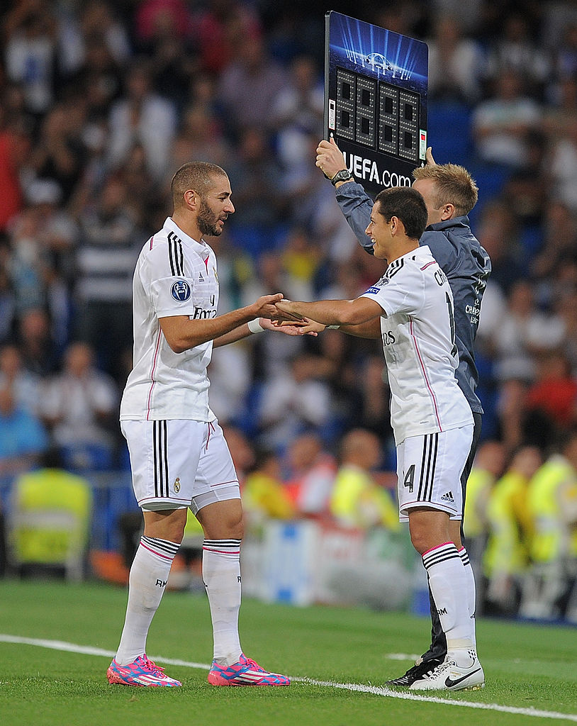 Chicharito Hernández y Karim Benzema