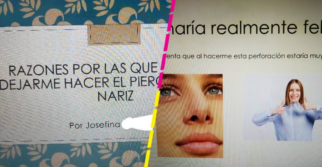 Joven arma un PowerPoint para convencer a su mamá que la deje hacerse un piercing