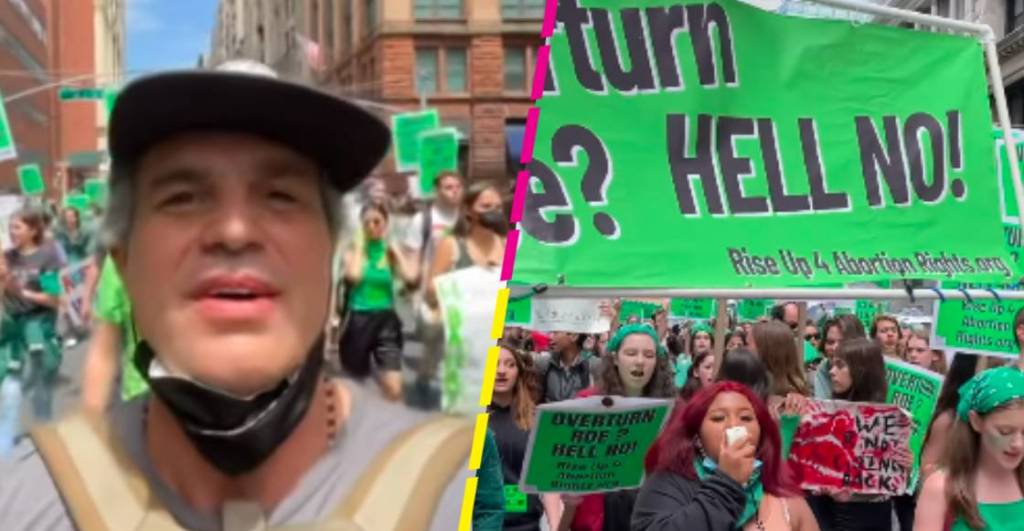 Mark Ruffalo se une a marcha a favor del aborto en Nueva York