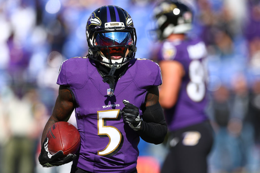 Marquise Brown, receptor en su etapa con Ravens