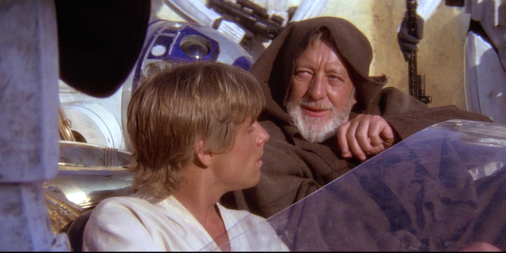 Luke y Obi-Wan en el 'Episodio 4' de Star Wars