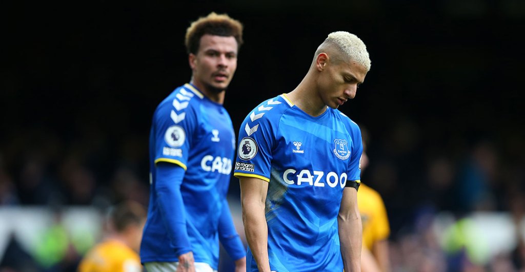 Everton en serios problemas de descenso en la Premier League