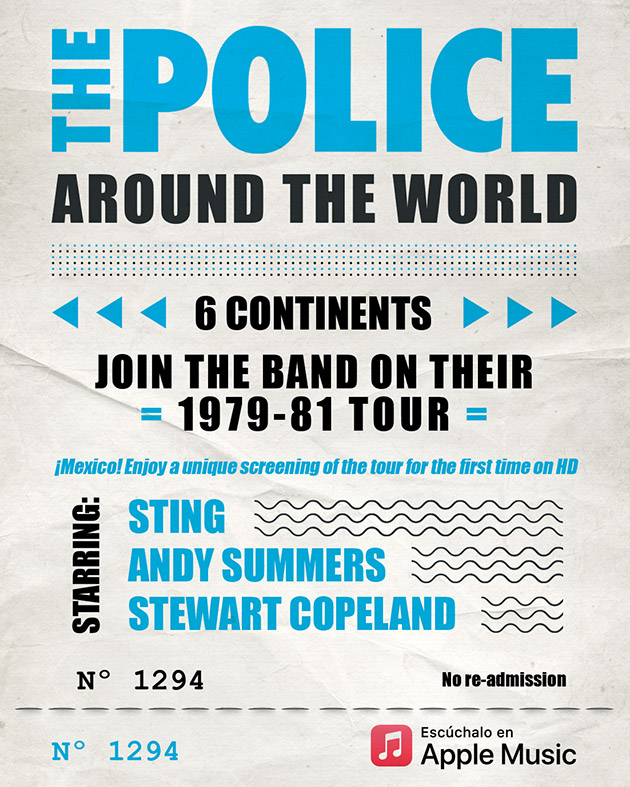 Te llevamos a la proyección exclusiva de 'The Police: Around the World'