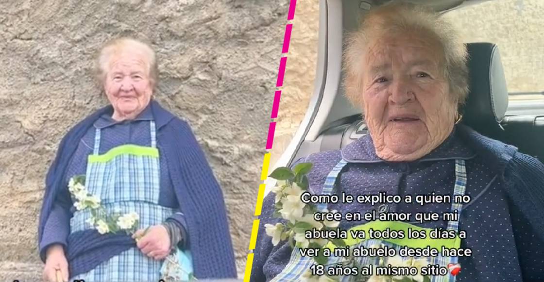 Abuelita le lleva flores diario a su esposo fallecido después de 18 años